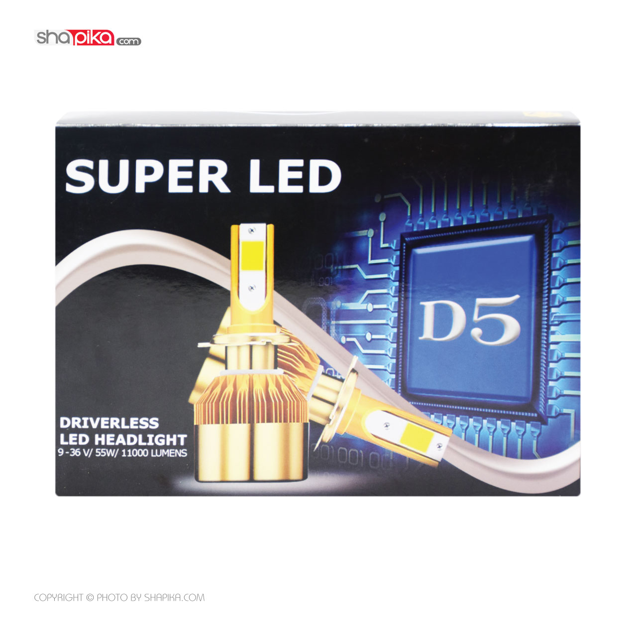 لامپ هدلایت خودرو Super LED مدل D5 چهارحالته بسته 2 عددی
